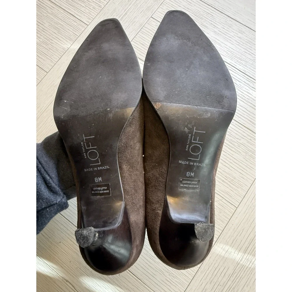 Ann Taylor Loft Brown Suede 2